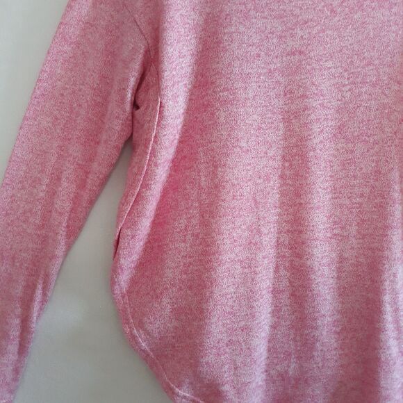 Gap Sweater Women XS  Pink Rounded Hem  Soft Long Sleeve Boat Neck Side Slits - Picture 3 of 12